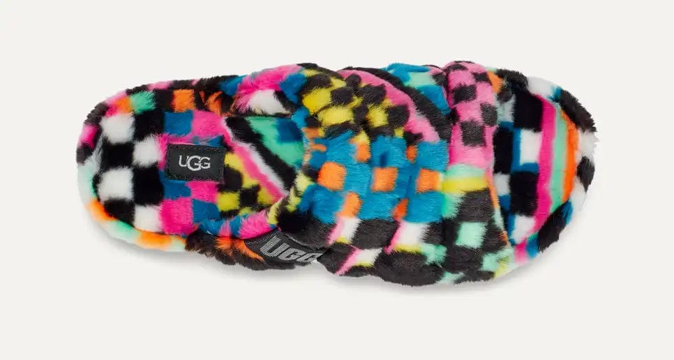 UGG Mens Shoes 43 / Multi-Color UGG - Fluff yeah checkered slipper