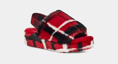 UGG Women Shoes 38 / Multi-Color UGG - Fluff Yeah Slide Plaid Punk