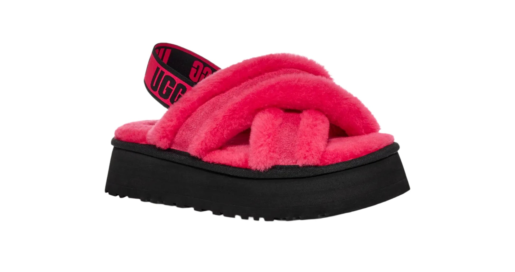 UGG Womens Shoes 38 / Fuchsia UGG - Disco Cross Slide in Charcoal