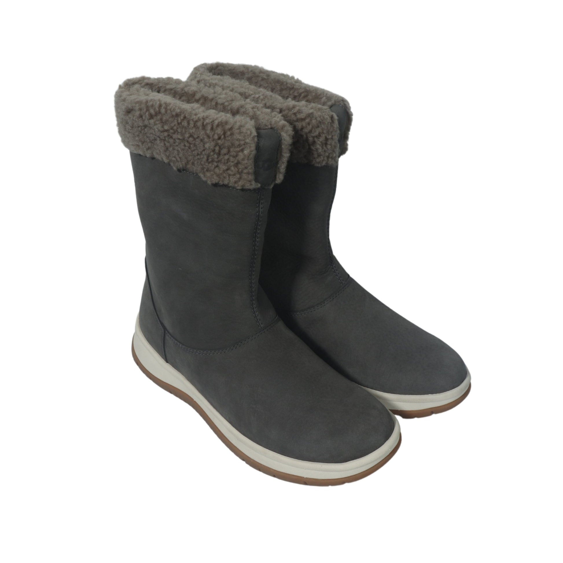 UGG Womens Shoes 38 / Grey UGG - Long Faux fur boots logo