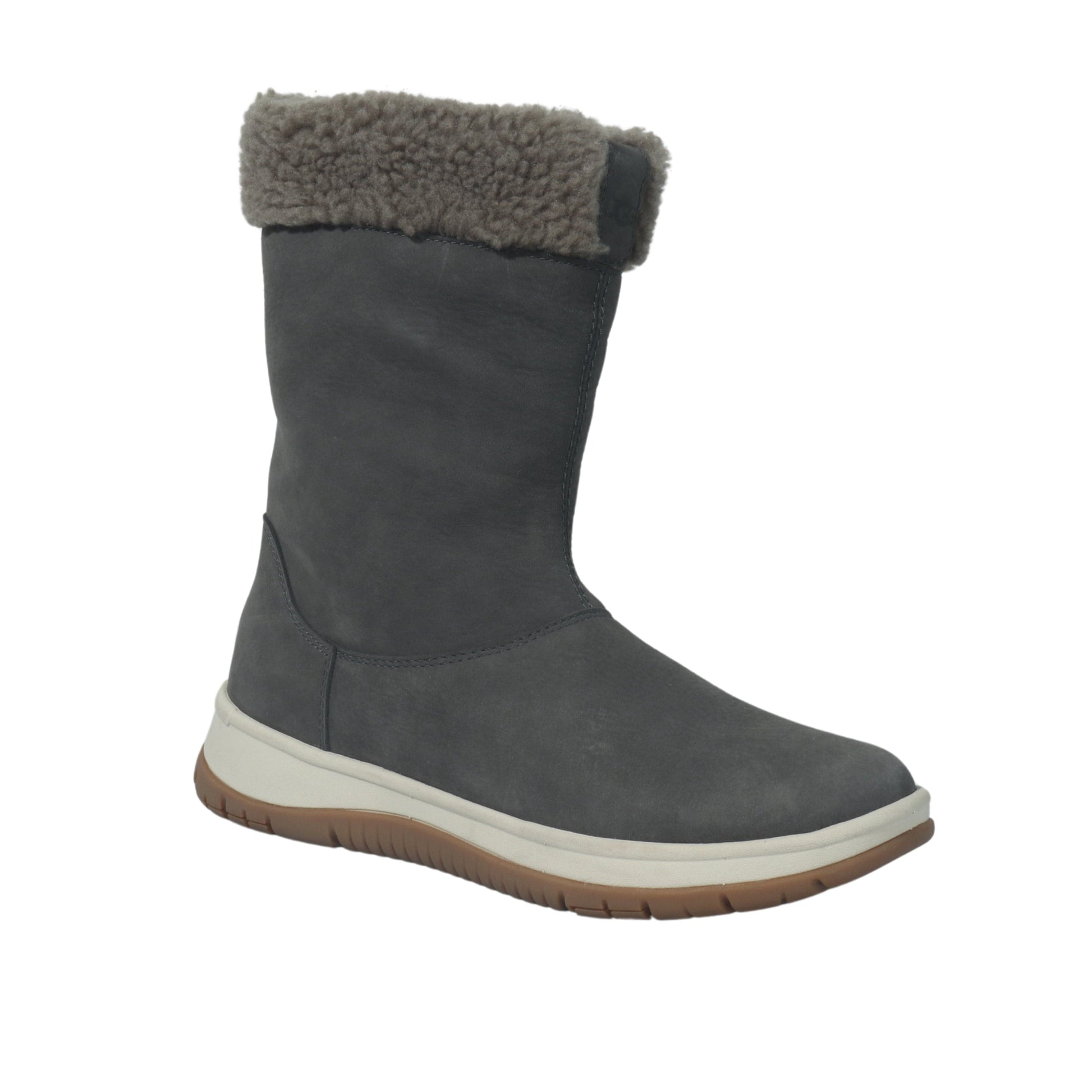 UGG Womens Shoes 38 / Grey UGG - Long Faux fur boots logo