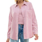 ULTRA FLIRT Womens Tops XS / Pink ULTRA FLIRT - Relaxed Fit Long Sleeve Women's Shirt