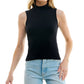 ULTRA FLIRT Womens Tops L / Black ULTRA FLIRT - Seamless Mock-Turtleneck Tank Top