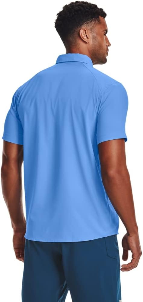 UNDER ARMOUR Mens Tops XL / Blue UNDER ARMOUR -  Fitted Performance Button-Down Shirt
