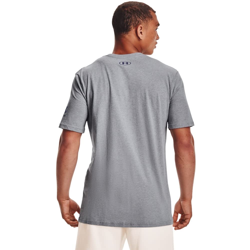 UNDER ARMOUR Mens Tops S / Grey UNDER ARMOUR - Freedom Big Flag Logo Short-Sleeve T-Shirt