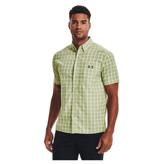 UNDER ARMOUR Mens Tops UNDER ARMOUR - Plaid Performance Button-Down Shirt
