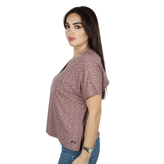 UNDER ARMOUR Womens Tops S / Purple UNDER ARMOUR - V Neck Blouse