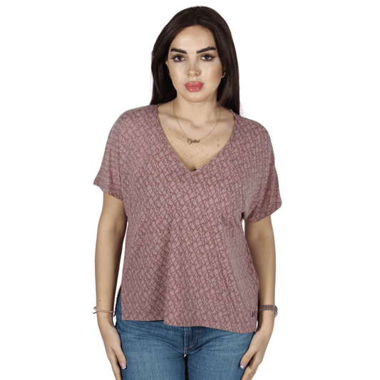 UNDER ARMOUR Womens Tops S / Purple UNDER ARMOUR - V Neck Blouse