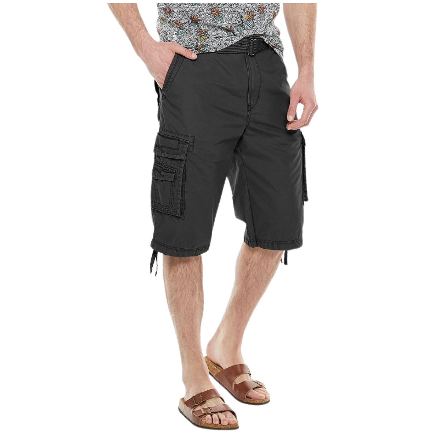 UNIONBAY Mens Bottoms XXXXL / Black UNIONBAY - Big & Tall Cordova Cargo Messenger Short