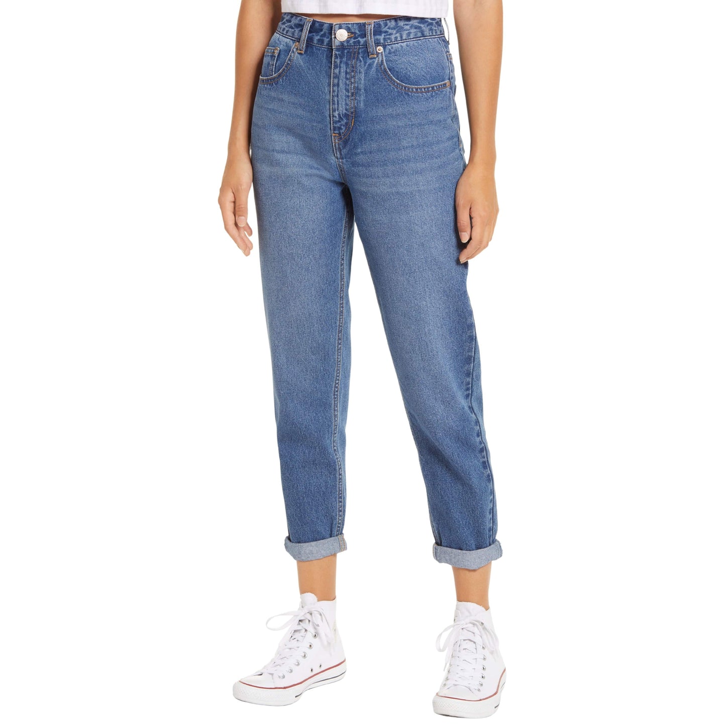 UNIONBAY Womens Bottoms L / Blue UNIONBAY - Rigid Mom Jeans