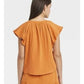 UNIVERSAL THREAD Womens Tops S / Brown UNIVERSAL THREAD - Cotton v neck blouse