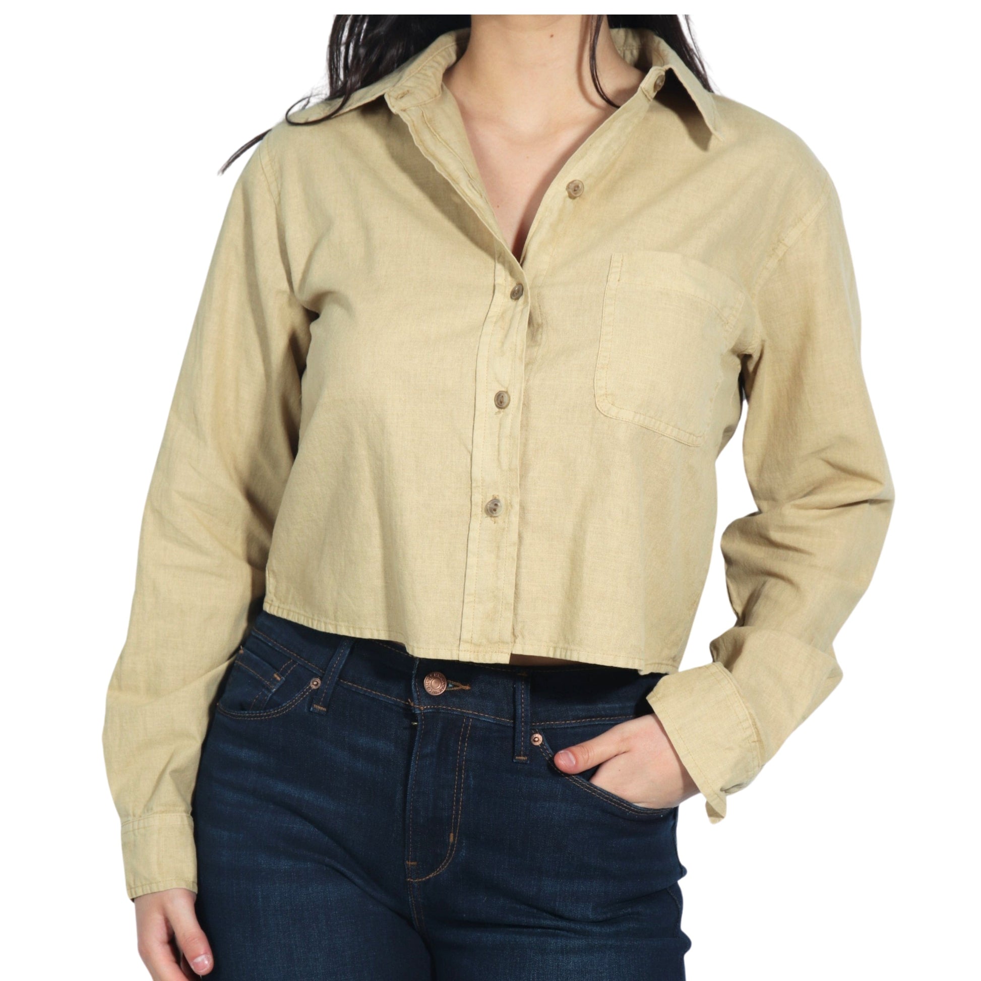 UNIVERSAL THREAD Womens Tops XS / Beige UNIVERSAL THREAD - Long Sleeve Shirt