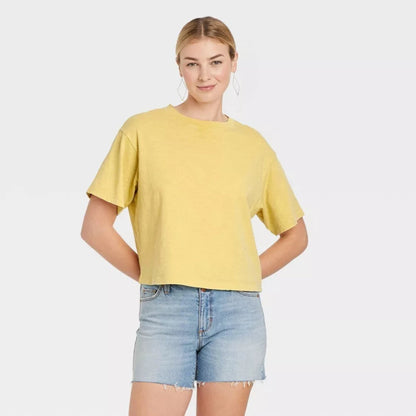UNIVERSAL THREAD Womens Tops S / Yellow UNIVERSAL THREAD -  Short Sleeve T-Shirt ON