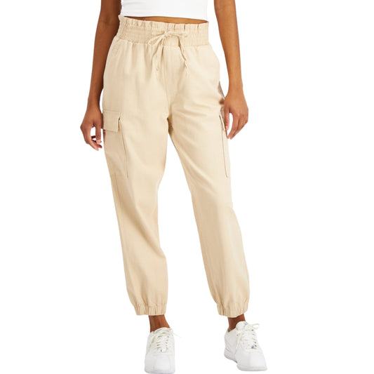 VANILLA STAR Women Bottom XL / Beige VANILLA STAR - Juniors' Smocked-Waist Jogger Pants