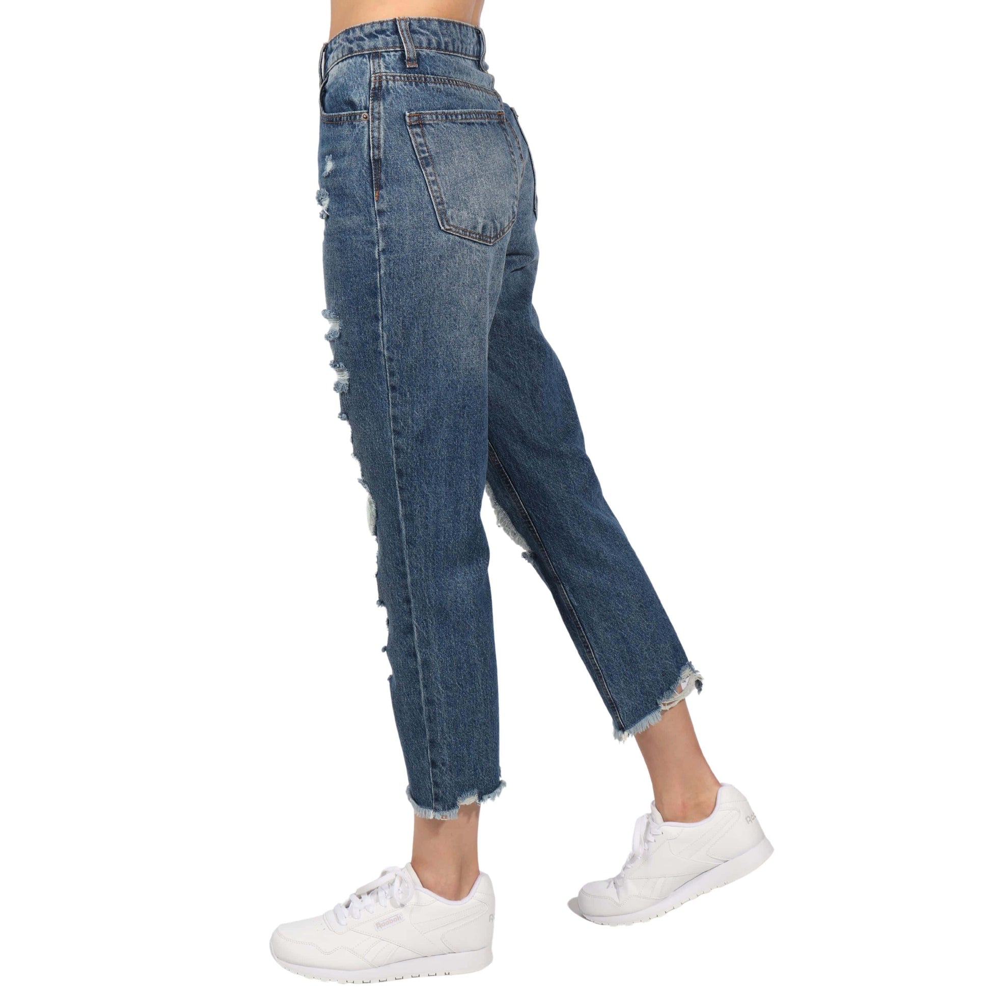 VANILLA STAR Womens Bottoms M / Blue VANILLA STAR - Boyfreind Jeans