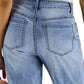 VANILLA STAR Womens Bottoms VANILLA STAR - Distressed Tapered-Leg Jeans