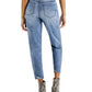 VANILLA STAR Womens Bottoms VANILLA STAR - Distressed Tapered-Leg Jeans