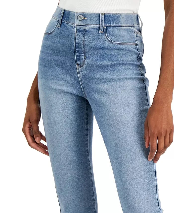 VANILLA STAR Womens Bottoms S / Blue VANILLA STAR - High Rise Pull on Skinny Jeans