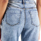 VANILLA STAR Womens Bottoms VANILLA STAR - Ripped Button-Fly Boyfriend Jeans