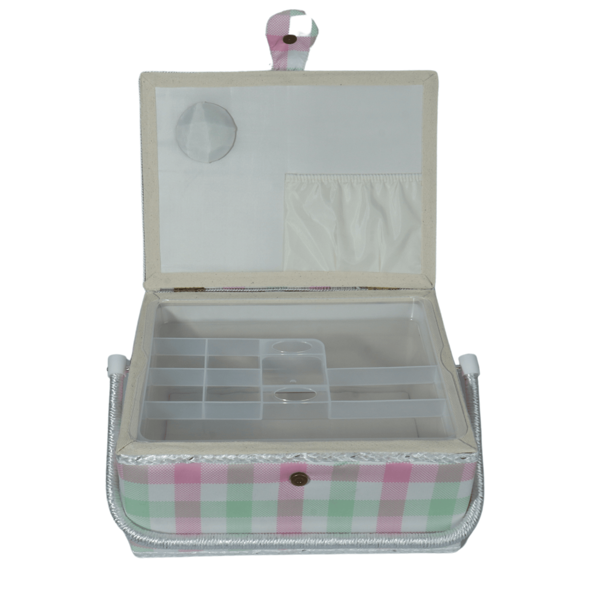 VENDITA Toys Multi-Color VENDITA - Plaid pattern sewing box storage