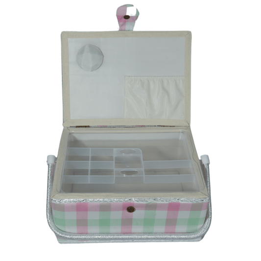 VENDITA Toys Multi-Color VENDITA - Plaid pattern sewing box storage