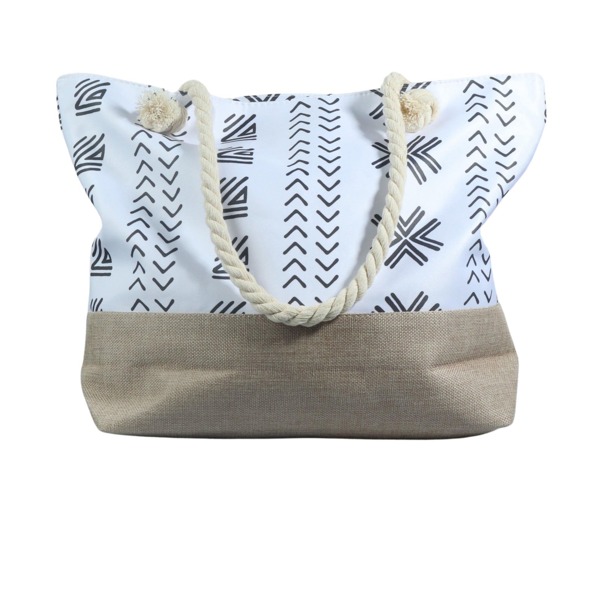 VERDE Beach Bags White VERDE - Printed Beach Bag