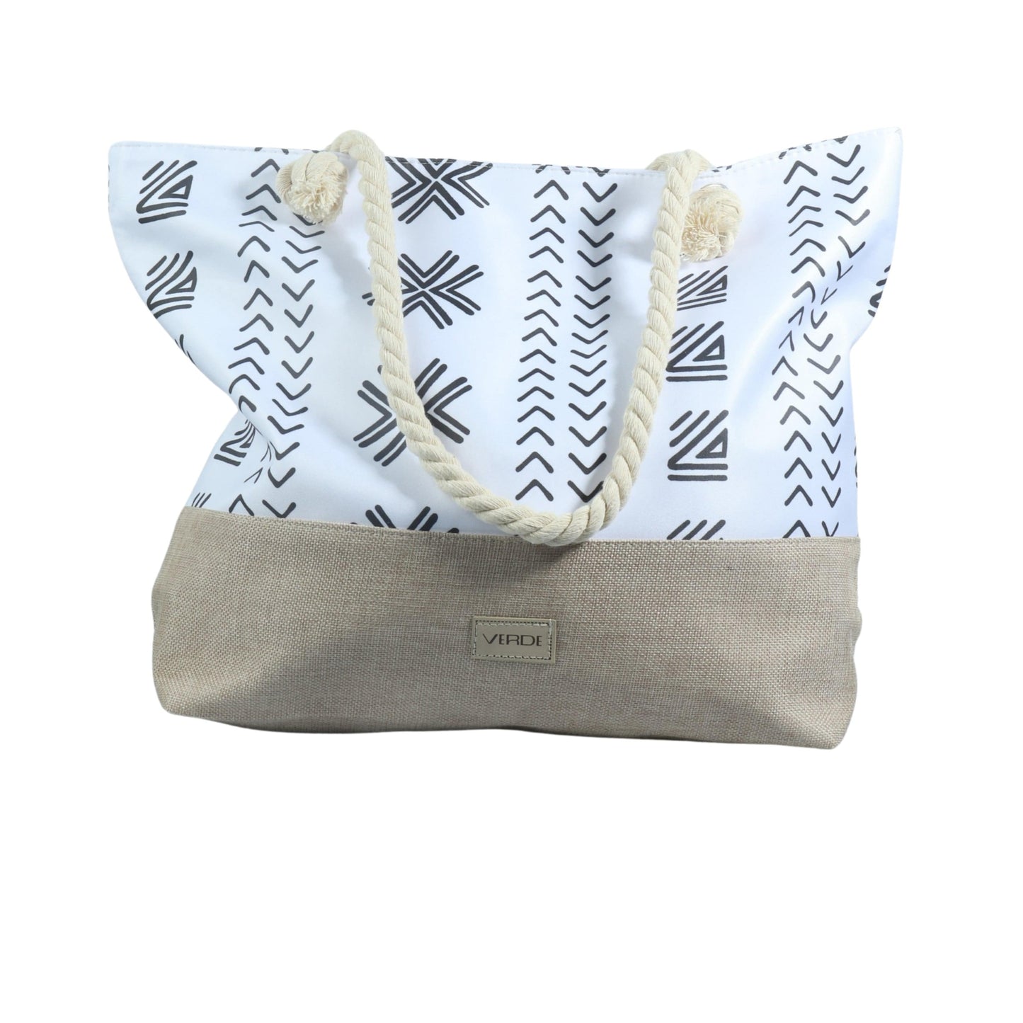 VERDE Beach Bags White VERDE - Printed Beach Bag