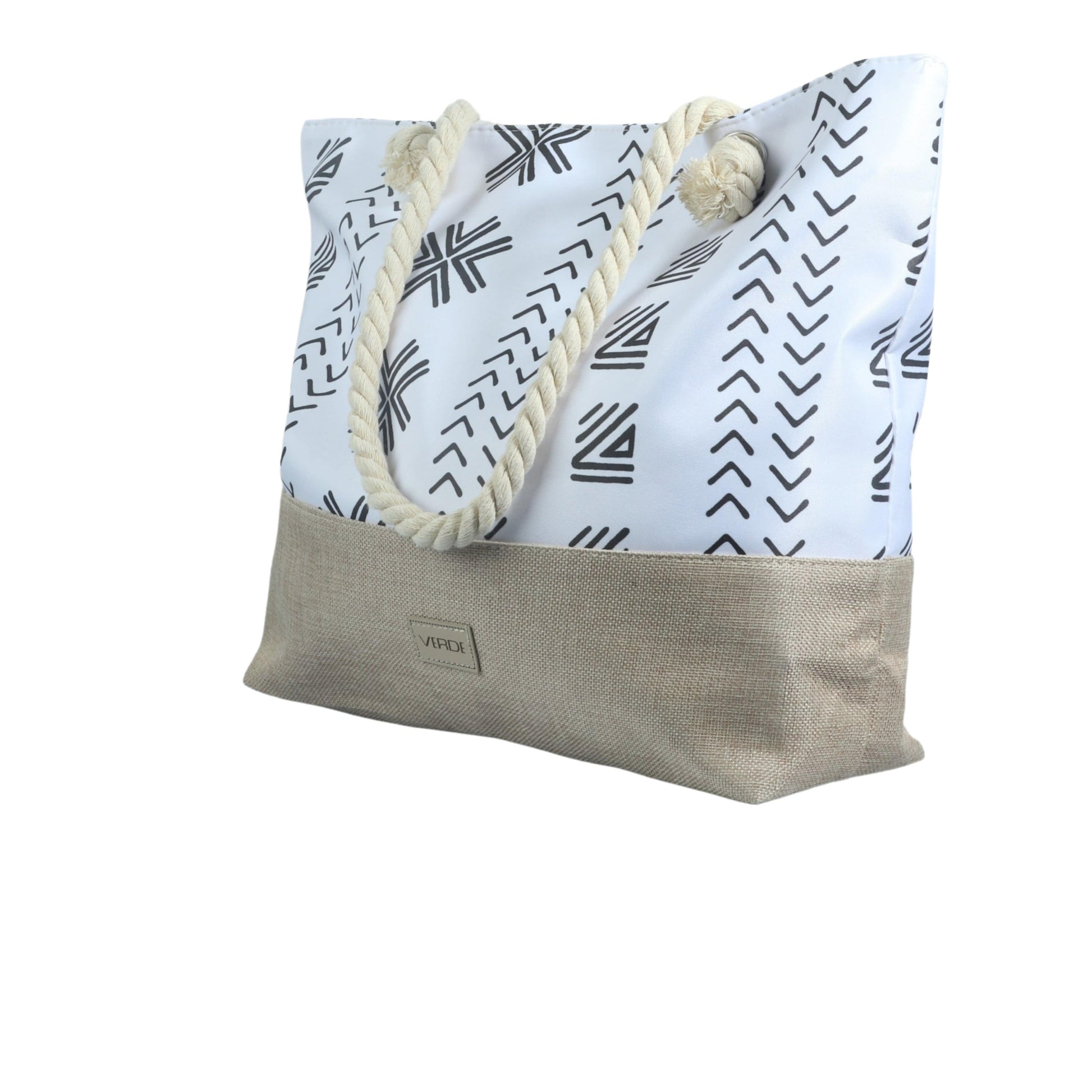 VERDE Beach Bags White VERDE - Printed Beach Bag