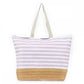 VERDE Beach Bags Purple VERDE - Straw Beach Bag