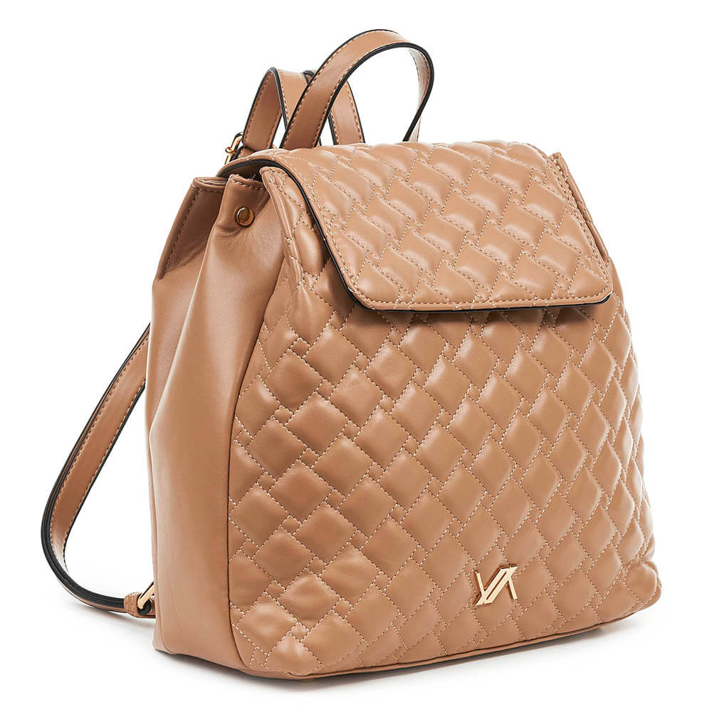 VERDE Women Bags Beige VERDE - Quilted Backpack