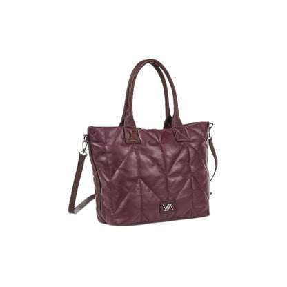 VERDE Women Bags Burgundy VERDE - Quilted Shoulder Shopper Bag