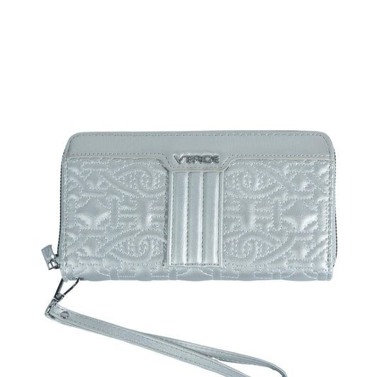 VERDE Women Bags Silver VERDE - Quilted Zippered Wallet