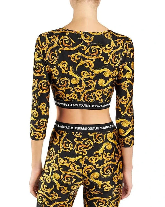 VERSACE Women Sets XS / Multi-Color VERSACE - Barocco Printed Crop Top And Short Set