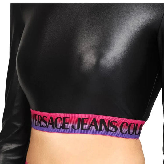 VERSACE Womens Tops XS / Black VERSACE - Cropped Top With Logo