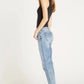 VIGOSS Womens Bottoms M / Blue VIGOSS -  Stevie Ripped Cropped Jeans