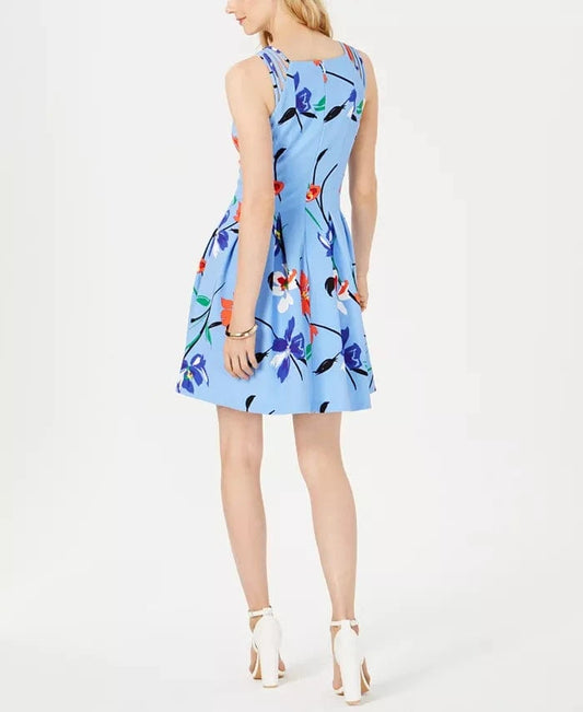 VINCE CAMUTO Womens Dress VINCE CAMUTO - Floral-Print Fit & Flare Dress