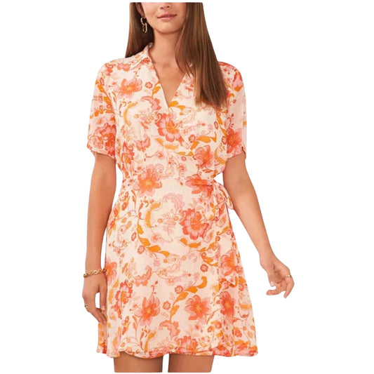 VINCE CAMUTO Womens Dress S / Multi-Color VINCE CAMUTO -  Floral Wrap Dress