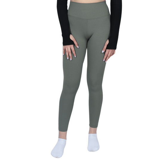 VOGSIGN Womens sports VOGSIGN -  Ribbed Knit Skinny Leggings