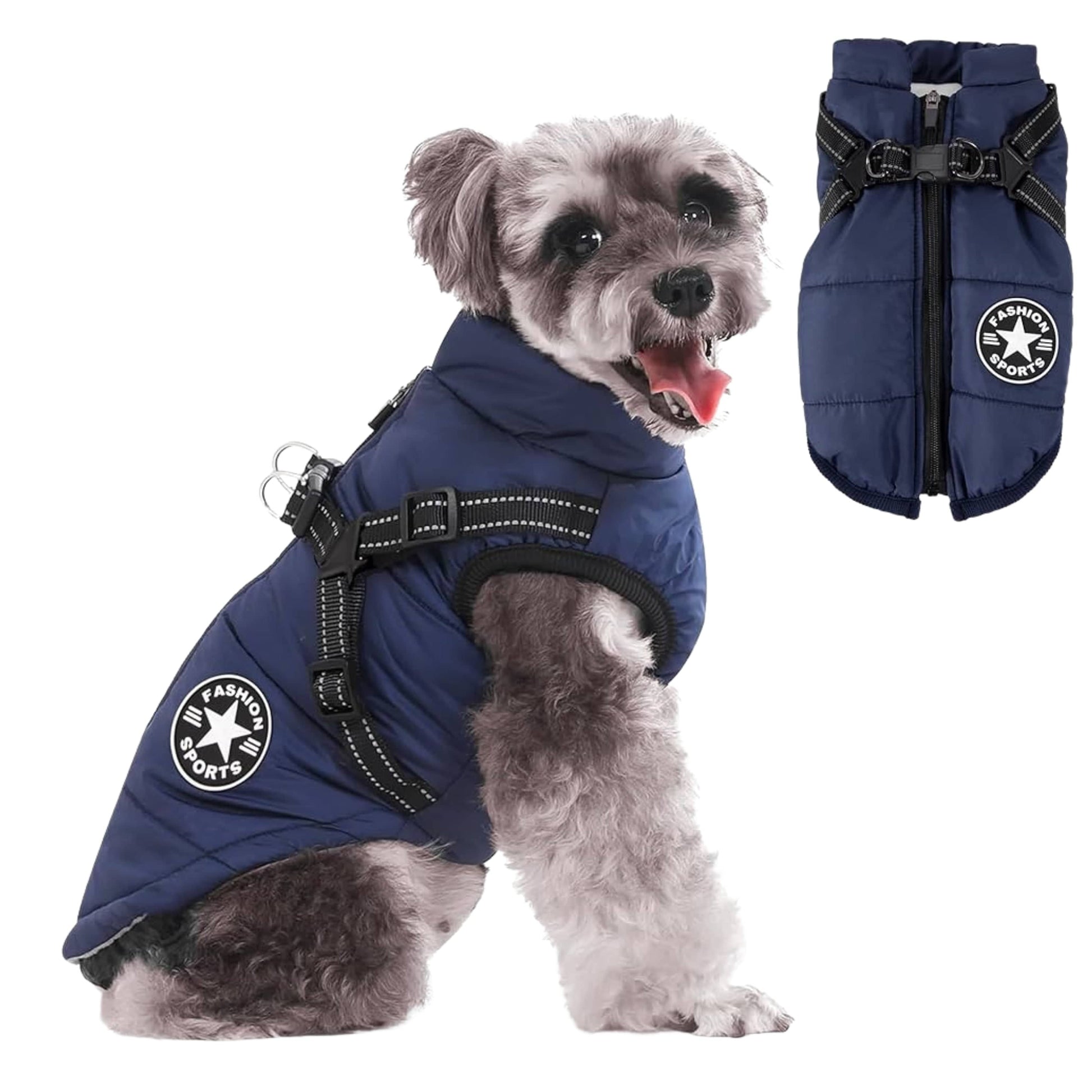 VPET BR Pet Accessories L / Navy VPET BR - Waterproof Winter Dog Jacket with Built-in Harness