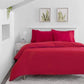 WELSPUN BASICS Comforter/Quilt/Duvet Full/Queen / Red WELSPUN BASICS - Cozy Solid Cotton Percale Comforter Set