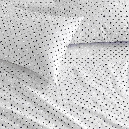 WELSPUN Sheet Sets Full / White WELSPUN - Cora 200TC Cotton Percale Sheet Set