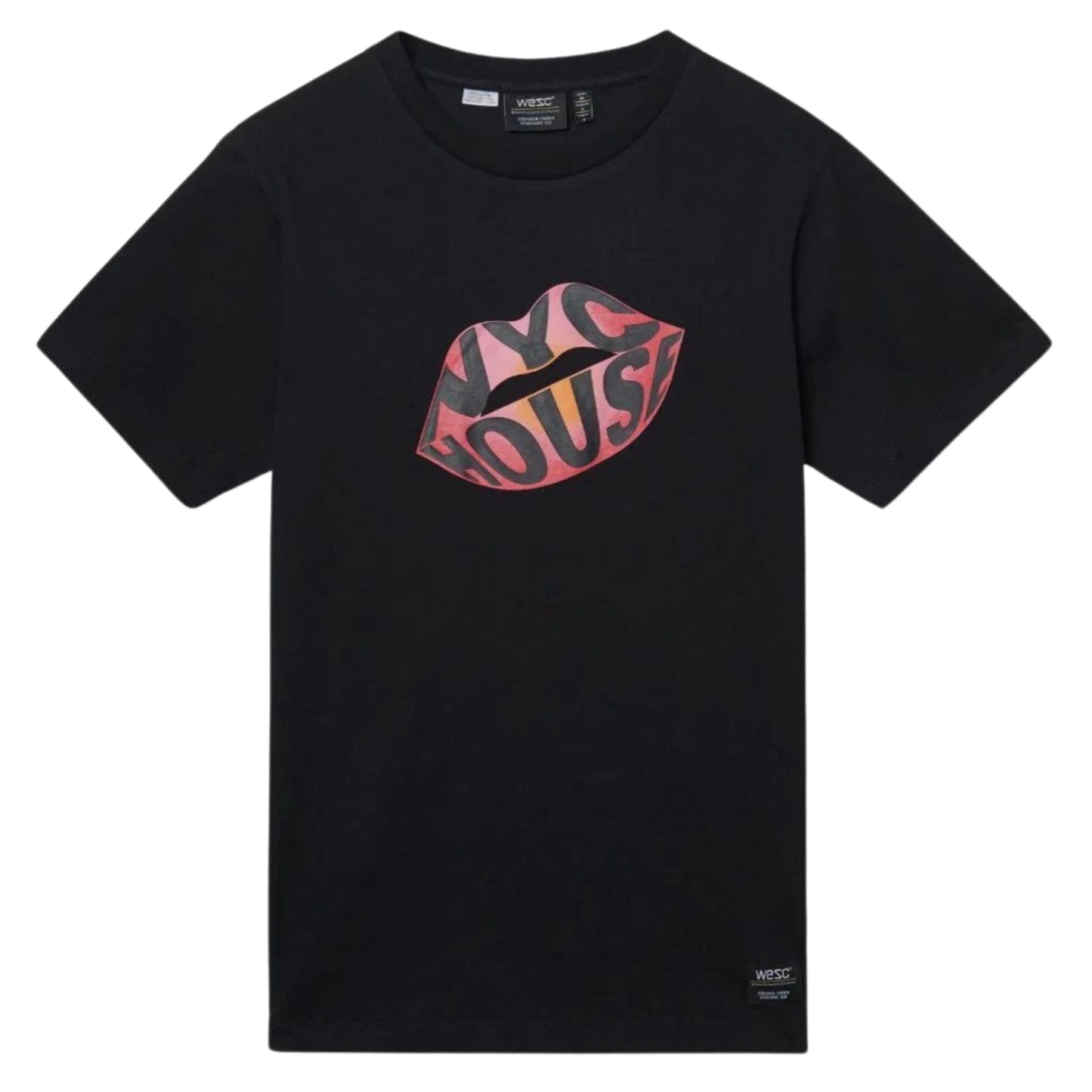 WESC Mens Tops S / Black WESC -  Cotton Lip Graphic Tee T-Shirt