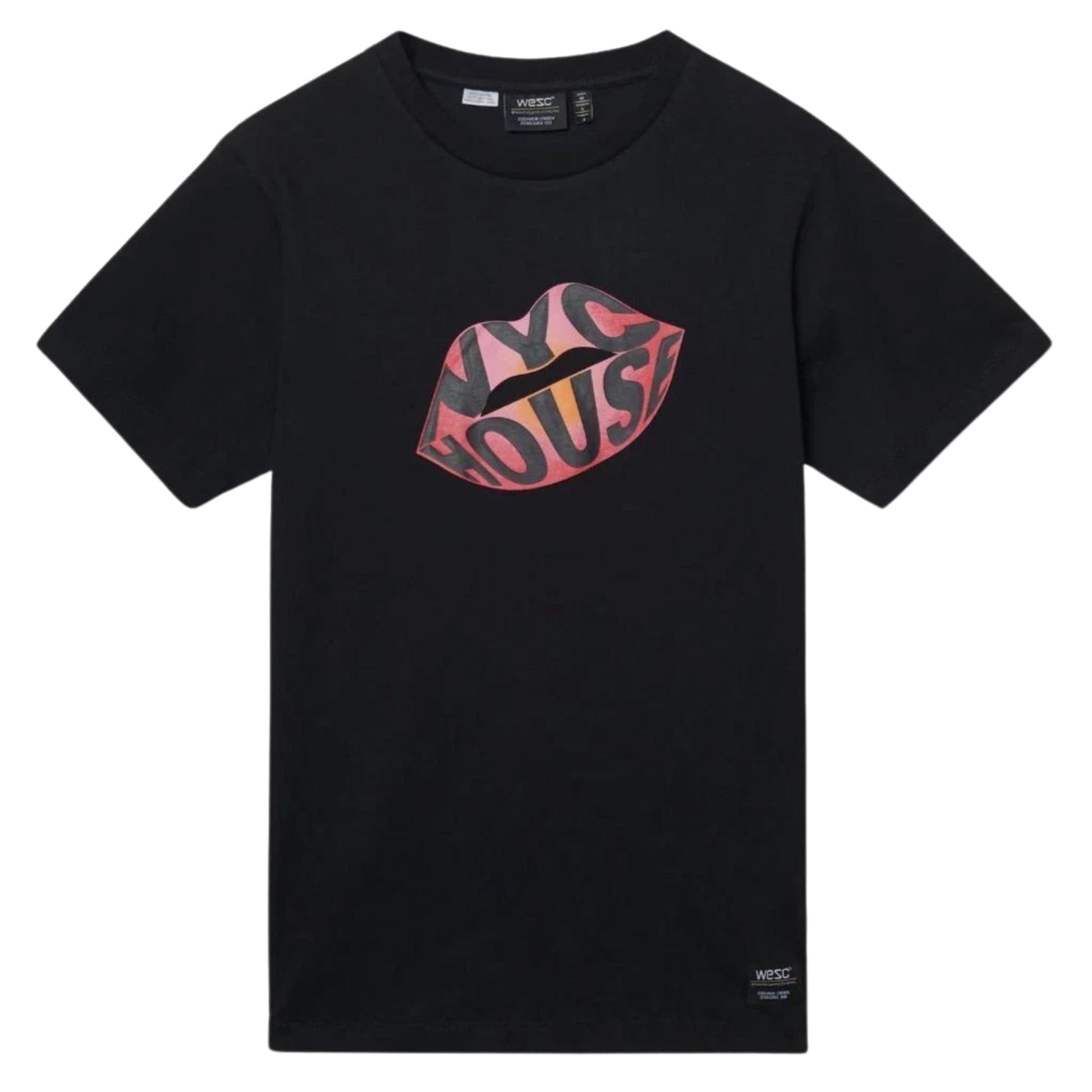 WESC Mens Tops S / Black WESC -  Cotton Lip Graphic Tee T-Shirt