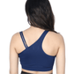 WEST ZERO TWO Womens sports S / Navy WEST ZERO TWO - Asymmetrical Straps Solid Crop Sports Bra