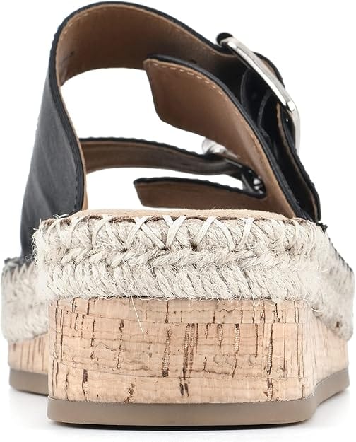 WHITE MOUNTAIN Womens Shoes 39 / Black WHITE MOUNTAIN - Capture Wedge Heel Slipper