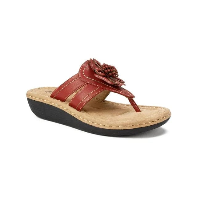 WHITE MOUNTAIN Womens Shoes 39 / Red WHITE MOUNTAIN - Carnation Thong Comfort Slippers