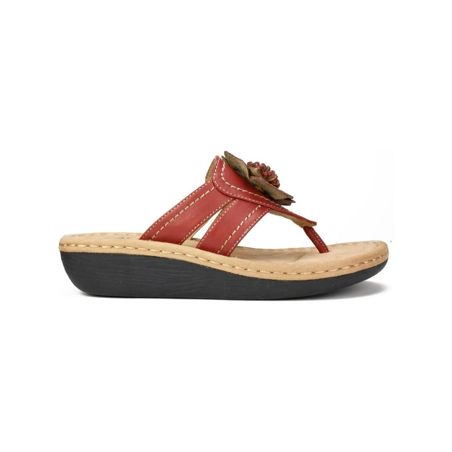 WHITE MOUNTAIN Womens Shoes 39 / Red WHITE MOUNTAIN - Carnation Thong Comfort Slippers