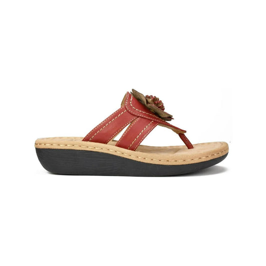 WHITE MOUNTAIN Womens Shoes 39 / Red WHITE MOUNTAIN - Carnation Thong Comfort Slippers