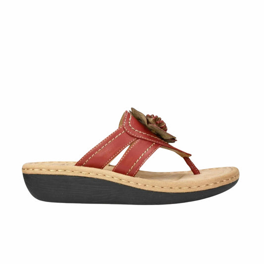 WHITE MOUNTAIN Womens Shoes 39 / Red WHITE MOUNTAIN - Carnation Thong Comfort Slippers