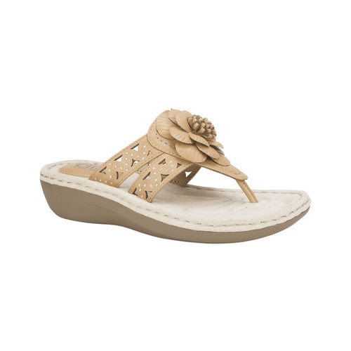 WHITE MOUNTAIN Womens Shoes 37 / Brown WHITE MOUNTAIN - Carnation Thong Slippers